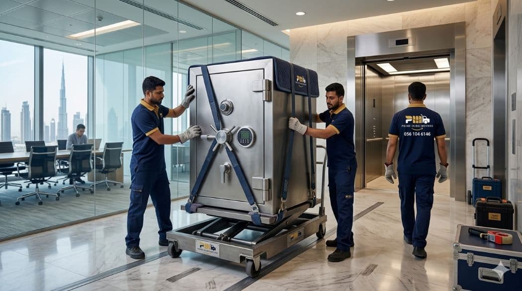 commercial safe relocation dubai heavy vault moving service